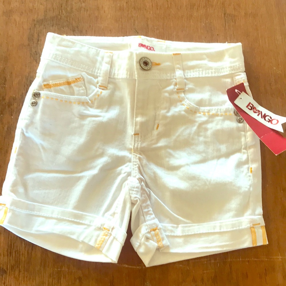 NWT Girls size 10 white Bongo shorts